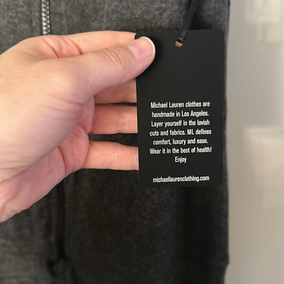 Michael Lauren Zip Front Jumpsuit in Charcoal - Picture 6 of 8